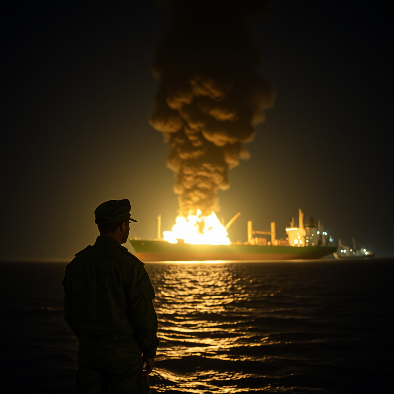 美軍連夜空襲伊朗荷莫茲海峽油輪爆炸加劇區域緊張與能源市場震盪